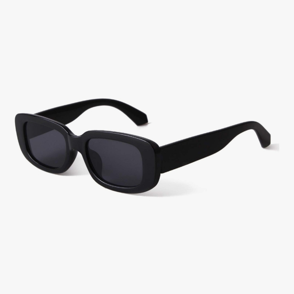 Rectangle 90s Y2K Sunglasses – Retro Black Frame Unisex | UV400 Protection